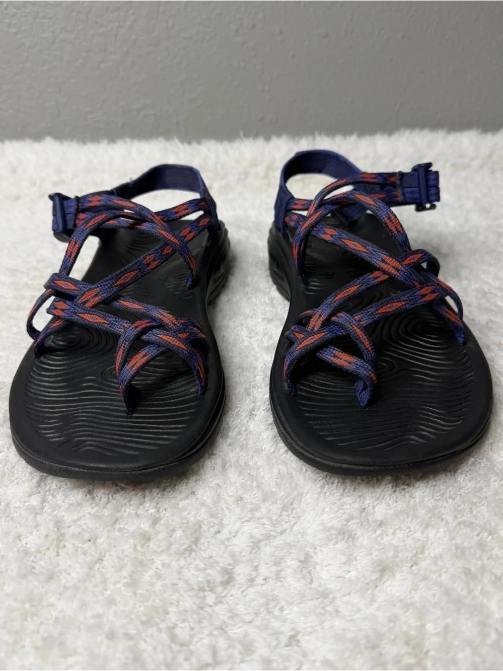 Chaco Z/Volv X2 Women’s Sandals Volcanic Blue Orange Toe Loop Size W8 - Picture 3 of 7
